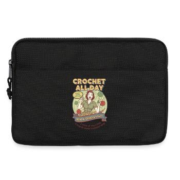 Crochet Lover Crochet All Day Keep The Mental - Laptop bag 13" - black - Front