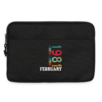45th Birthday February 1981 Vintage Vintage - Laptop bag 13" - black - Front