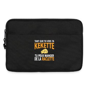 Raclette humor as long as you see your kekette - Laptop bag 13" - black - Front