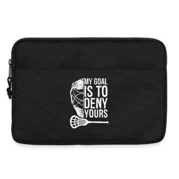 Lacrosse Lax My Goal is to Deny Yours Men Boys - Laptoptasche 13" - Schwarz - Vorne