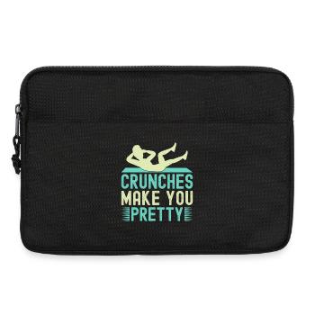 Fitness Fanatics Crunches Make You Pretty - Laptoptasche 13" - Schwarz - Vorne
