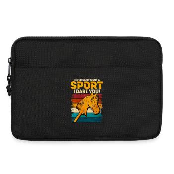 Horse Dare Retro Sport Hobby Horsing - Laptop bag 13" - black - Front