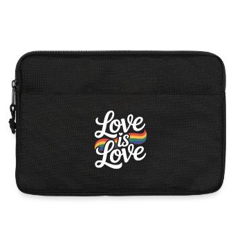 L’amour est l’amour Fierté LGBTQ arc-en-ciel - Sacoche pour ordinateur portable 13 pouces - noir - Devant