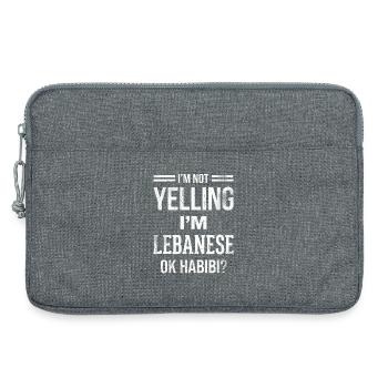 Nicht schreien, ich bin Libanese, okay, Habibi. - Laptoptasche 13" - Grau meliert - Vorne