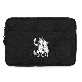 Wolf und Schaf  - Laptoptasche 13" - Schwarz - Vorne