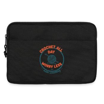 Häkel den ganzen Tag Sorgen, weniger lustig Häkelliebhaber - Laptoptasche 13" - Schwarz - Vorne