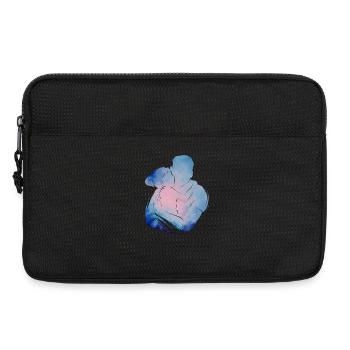 Vater-Tochter-Retro-Aquarell - Laptoptasche 13" - Schwarz - Vorne