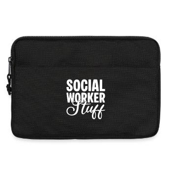 Social Worker Quote Stuff Social Work - Laptop bag 13" - black - Front