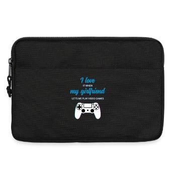 Gaming Love: Girlfriend Lets Me Play - Laptop bag 13" - black - Front