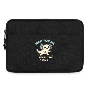 Axolotl disant un mème Humour Petites jambes drôles - Sacoche pour ordinateur portable 13 pouces - noir - Devant