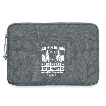 Stonemason legend - Laptop bag 13" - heather grey - Front