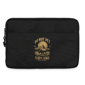 Vintage-Büffel Streicheln keine flauschigen Kühe lustige Bisons - Laptoptasche 13" - Schwarz - Vorne