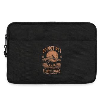 Les bisons vintage ne caressent pas les vaches duveteuses Bizons drôles - Sacoche pour ordinateur portable 13 pouces - noir - Devant