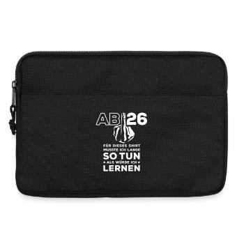 Abitur 2026 - dafür musste ich lange lernen - Laptoptasche 13" - Schwarz - Vorne