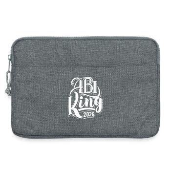 Abi King 2026 - Abitur - Spruch - Laptoptasche 13" - Grau meliert - Vorne