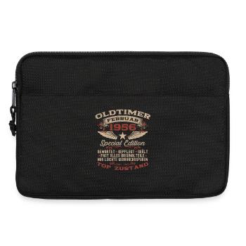 75. Geburtstag Oldtimer Februar Jahrgang 1956 - Laptoptasche 13" - Schwarz - Vorne