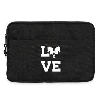 40 Hobby Horse Love - Laptoptasche 13" - Schwarz - Vorne