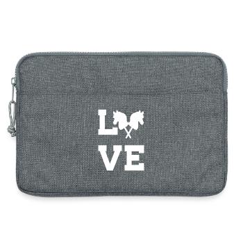 40 Hobby Horse Love - Laptoptasche 13" - Grau meliert - Vorne