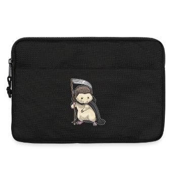 Hedgehog Halloween Grim Reaper - Laptop bag 13" - black - Front