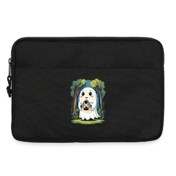 Laternengeist im nächtlichen Wald - Laptoptasche 13" - Schwarz - Vorne
