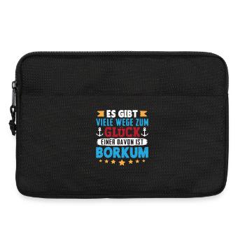 NORTH SEA HOLIDAY THERE ARE MANY WAYS TO HAPPINESS BORKUM - Laptop bag 13" - black - Front