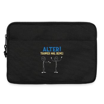 Stick Figure OLD TRAINER TIMES LEGS Drôle - Sacoche pour ordinateur portable 13 pouces - noir - Devant