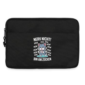 Nerv nicht bin am Zocken Gamer Katze Design - Laptoptasche 13" - Schwarz - Vorne