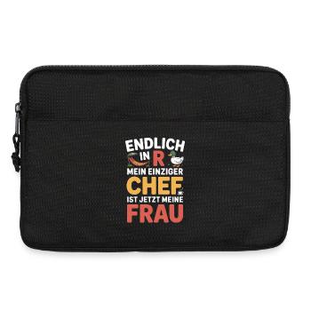 Rente Ente Ruhestand  Einziger Chef ist meine Frau - Laptop bag 13" - black - Front