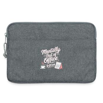  Mentally Out Of Office Since 9:01 AM Büro Spruch - Laptoptasche 13" - Grau meliert - Vorne