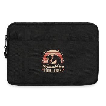 Cheval Fille pour la Vie Coucher de Soleil - Sacoche pour ordinateur portable 13 pouces - noir - Devant