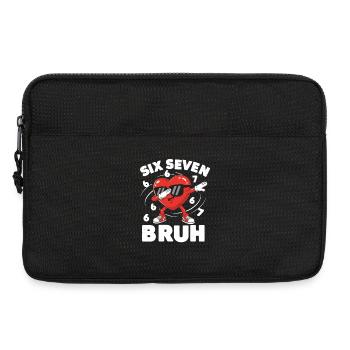 Six Seven Bruh Heart Cartoon - Sacoche pour ordinateur portable 13 pouces - noir - Devant