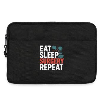 Manger Chirurgie du sommeil Répéter - Sacoche pour ordinateur portable 13 pouces - noir - Devant