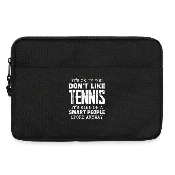 Tennis saying: Smart sports statement - Laptop bag 13" - black - Front