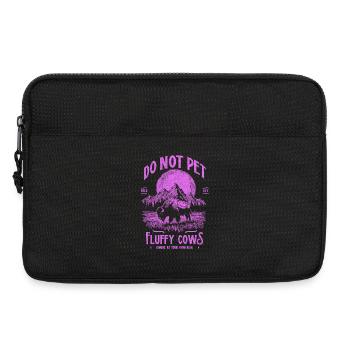Les bisons vintage ne caressent pas les vaches duveteuses Bizons drôles - Sacoche pour ordinateur portable 13 pouces - noir - Devant
