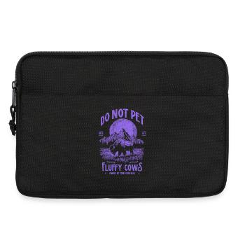 Les bisons vintage ne caressent pas les vaches duveteuses Bizons drôles - Sacoche pour ordinateur portable 13 pouces - noir - Devant