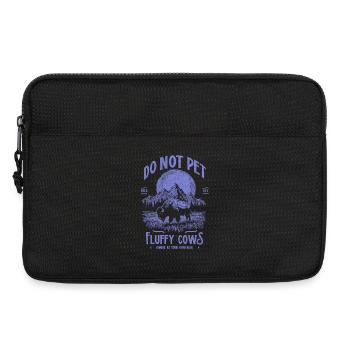 Les bisons vintage ne caressent pas les vaches duveteuses Bizons drôles - Sacoche pour ordinateur portable 13 pouces - noir - Devant