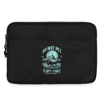 Vintage-Büffel Streicheln keine flauschigen Kühe lustige Bisons - Laptoptasche 13" - Schwarz - Vorne