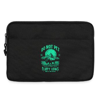 Les bisons vintage ne caressent pas les vaches duveteuses Bizons drôles - Sacoche pour ordinateur portable 13 pouces - noir - Devant