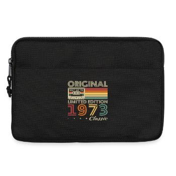 1973 Vintage Rétro Cadeau D’anniversaire - Sacoche pour ordinateur portable 13 pouces - noir - Devant