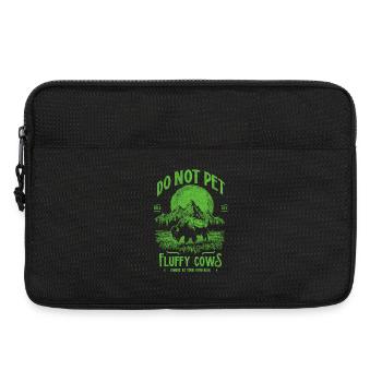 Vintage-Büffel Streicheln keine flauschigen Kühe lustige Bisons - Laptoptasche 13" - Schwarz - Vorne
