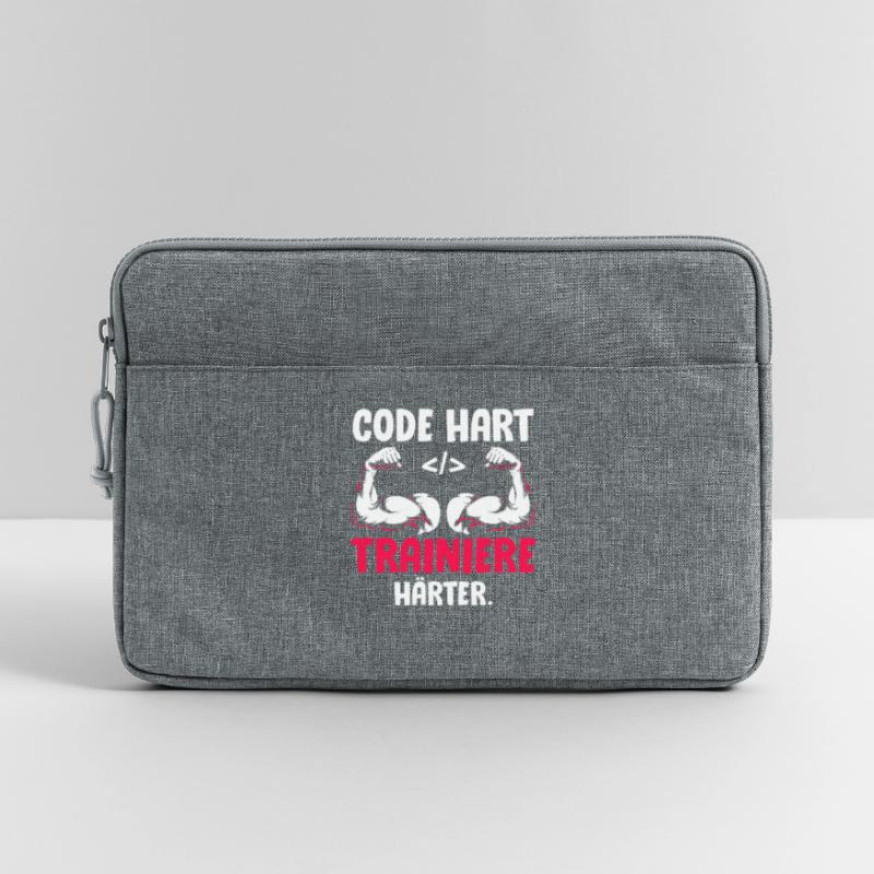 Coder CODE HARD TRAIN HARDER Funny Laptop bag 13"