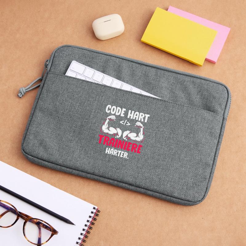 Coder CODE HARD TRAIN HARDER Funny Laptop bag 13"