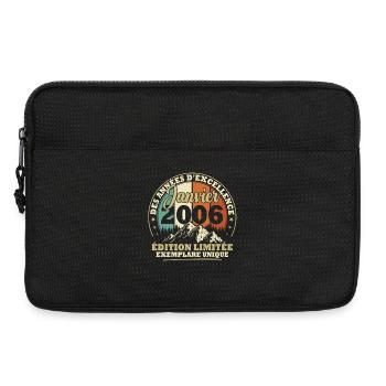 Vintage Janvier 2006 Vintage Cadeau d'anniversaire - Sacoche pour ordinateur portable 13 pouces - noir - Devant