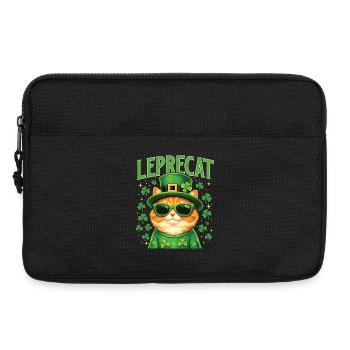 Leprecat St Patrick’s Irish Lucky Cat - Sacoche pour ordinateur portable 13 pouces - noir - Devant