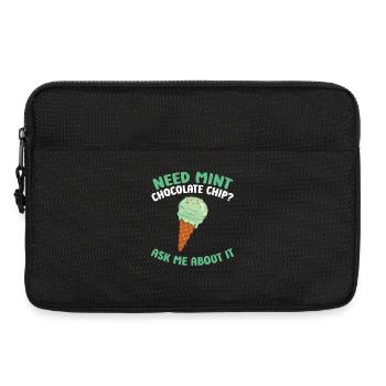 Cornet gaufré à la crème fraîche Menthe italienne - Sacoche pour ordinateur portable 13 pouces - noir - Devant