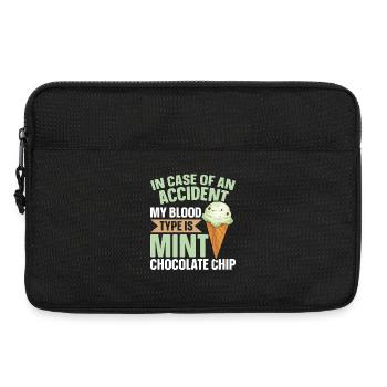 Minz-Schokoladen-Chip-Geschmack Waffelkegel Minze - Laptoptasche 13" - Schwarz - Vorne