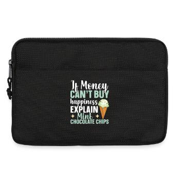 Italienische Minzcreme Dessert Frische Minze - Laptoptasche 13" - Schwarz - Vorne