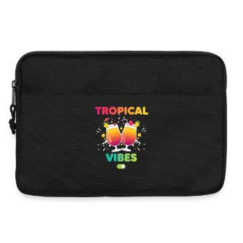 Tropical Vibes Urlaubsmodus - Laptoptasche 13" - Schwarz - Vorne