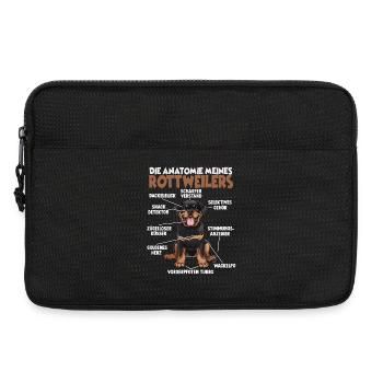 Hundebesitzer Rottweiler T Hunde Gassi Outfit Rott - Laptoptasche 13" - Schwarz - Vorne