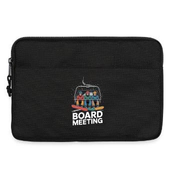 Lustige Snowboard-Vorstandssitzung - Laptoptasche 13" - Schwarz - Vorne